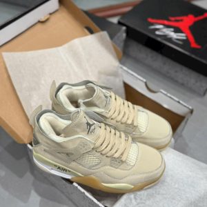 Giay Sneaker The Thao Nike Jordan 4 Off White Mau Kem Giày Sneaker Thể Thao Nike Jordan 4 Off-White Màu Kem