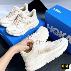 Giay The Thao Hoka Bondi 9 Vanilla Birch Mau Kem Giày Thể Thao HOKA Bondi 9 Vanilla Birch Màu Kem
