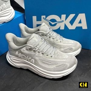 Giay The Thao Hoka Clifton 10 Mau Xam Khoi Giày Thể Thao HOKA Clifton 10 Màu Xám Khói