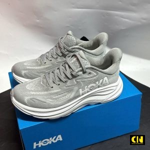 Giay The Thao Hoka Clifton 10 Mau Xam Khoi Nam Nu Unisex Giày Thể Thao HOKA Clifton 10 Màu Xám Khói Nam Nữ Unisex