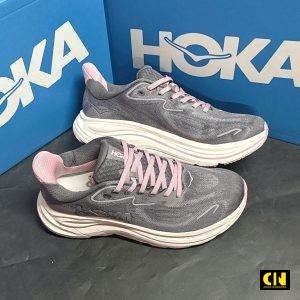 Giay The Thao Hoka Nu Xam Hong Fullbox Giày Thể Thao HOKA Nữ Xám Hồng Fullbox