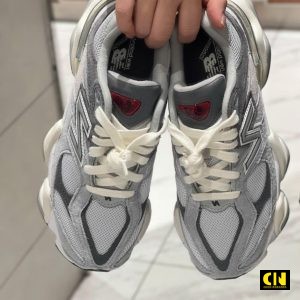 Giay The Thao New Balance 9060 Xam Trang Kem Chunky Giày Thể Thao New Balance 9060 Xám Trắng Kem Chunky