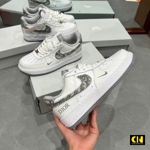 Giay The Thao Nike Af1 Dior Trang Xam Giày Thể Thao Nike AF1 Dior Trắng Xám