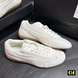 Giay The Thao Nu Co Thap Puma Speedcat De Nau Gum Giày Thể Thao Nữ Cổ Thấp Puma Speedcat Đế Nâu Gum
