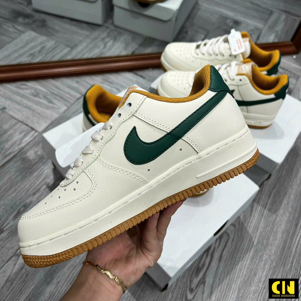 Giày Thể Thao Quốc Dân Nike Air Force 1 Low Cream Green Gum Giày Thể Thao Quốc Dân Nike Air Force 1 Low Cream Green Gum