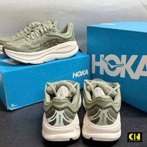 Giay Thoi Trang Hoka Bondi 9 Xanh Mint De Trang Kem Giày Thời Trang Hoka Bondi 9 Xanh Mint Đế Trắng Kem