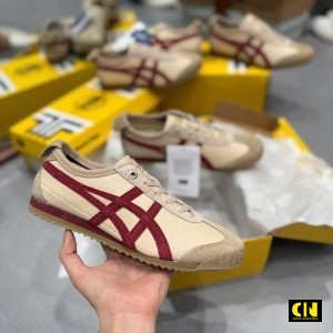 Giay Thoi Trang Onitsuka Tiger Soc Do Ruou Giày Thời Trang Onitsuka Tiger Sọc Đỏ Rượu