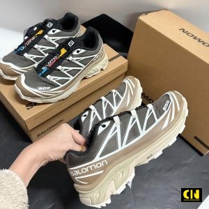 Giay Trekking Salomon Xt 6 Kangaroo Vanilla Nau Den Giày Trekking Salomon XT 6 Kangaroo Vanilla Nâu Đen