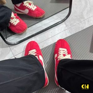 Giay Vintage Co Thap Nike Jacquemus Mau Do Giày Vintage Cổ Thấp Nike Jacquemus Màu Đỏ