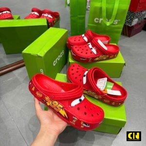 Dep Crocs Lightning Mcqueen Do Hoat Hinh Disney Cars Dép Crocs Lightning McQueen Đỏ Hoạt Hình Disney Cars