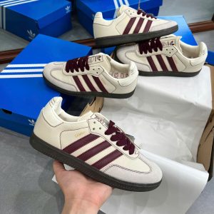 Giay Adidas Samba Og Wonder White Maroon Phoi Kem Do Giày Adidas Samba OG Wonder White Maroon Phối Kem Đỏ