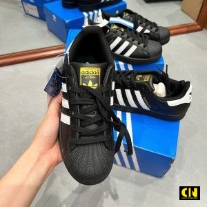 Giay Adidas Superstar Den Phoi Trang Tem Vang Giày Adidas Superstar Đen Phối Trắng Tem Vàng