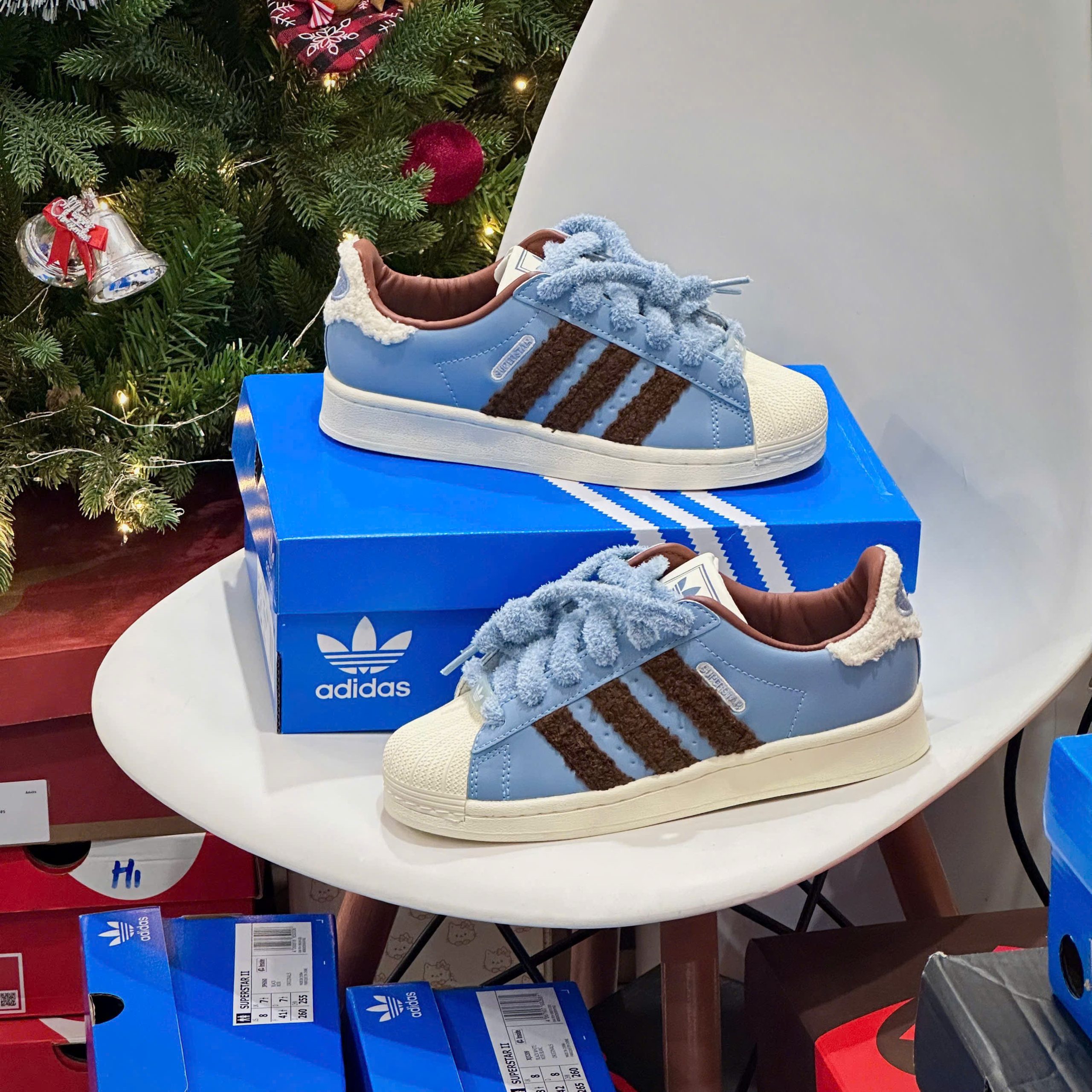 Giày Adidas Superstar Ll Blue Brown Star Fullbox Giày Adidas Superstar ll Blue Brown Star Fullbox
