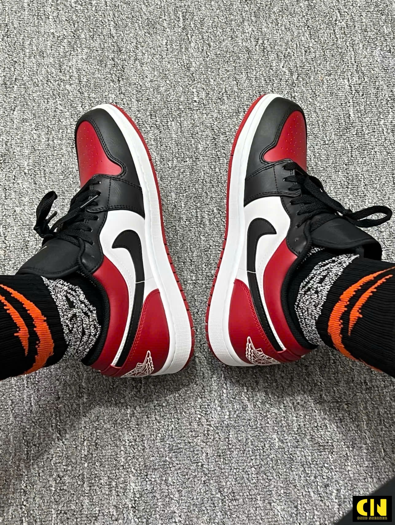 Giày Air Jordan 1 Low Bred Toe Giày Air Jordan 1 Low Bred Toe