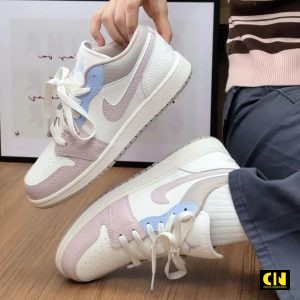 Giay Air Jordan 1 Low Sail Silt Hong Xanh Duong Giày Air Jordan 1 Low Sail Silt Hồng Xanh Dương