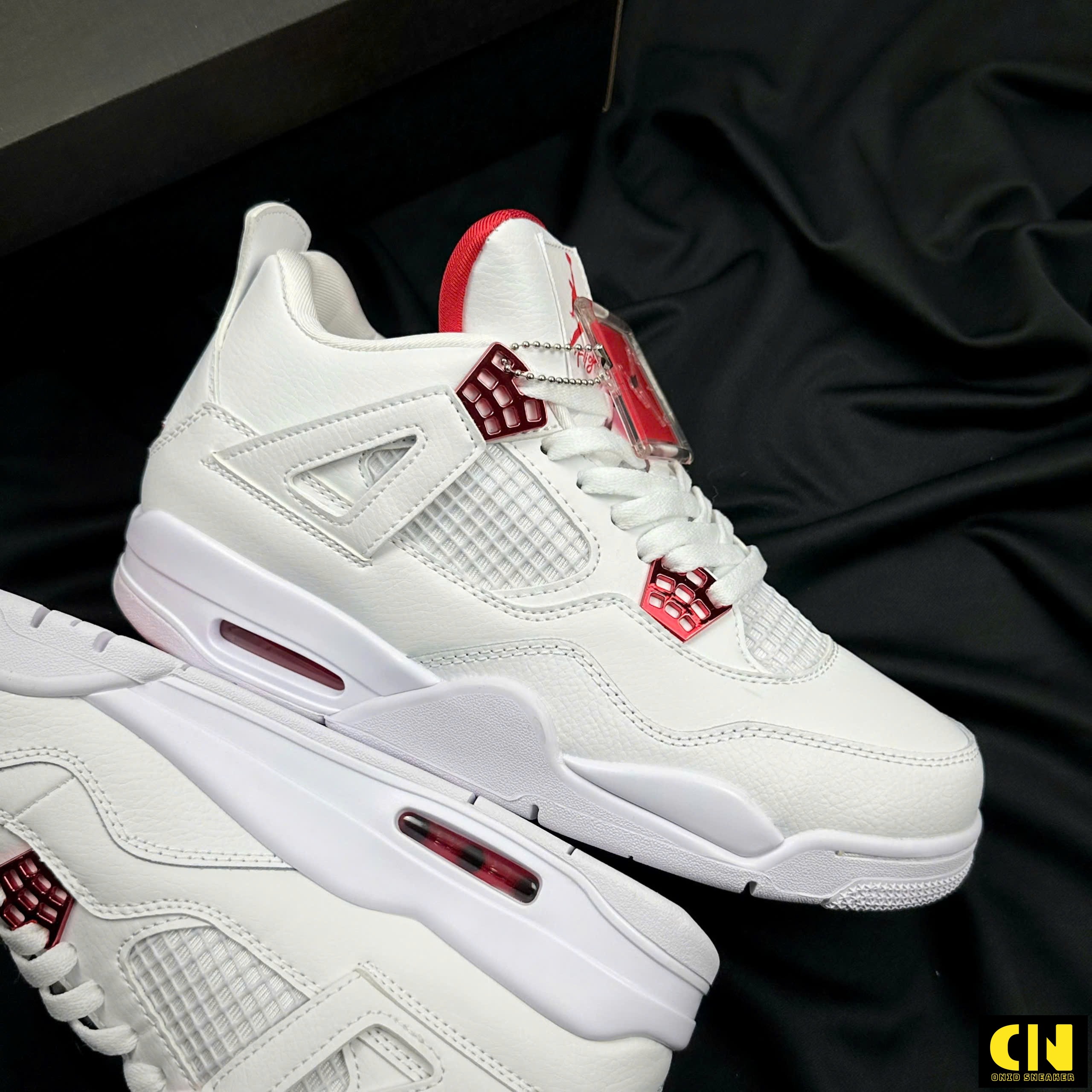 Giày Air Jordan 4 Retro Gs Red Metallic White Red Giày Air Jordan 4 Retro GS Red Metallic White Red