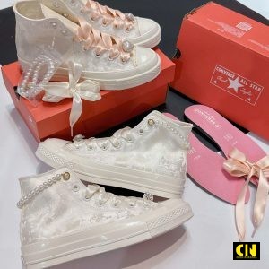 Giay Converse 1970S Wedding Brocade High Top White Co Cao Giày Converse 1970s Wedding Brocade High Top White Cổ Cao