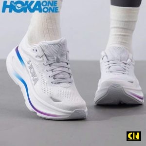 Giay Hoka Bondi 9 Cosmic Grey White De Em Nhe Nhang Giày HOKA Bondi 9 Cosmic Grey White Đế Êm Nhẹ Nhàng