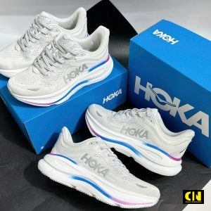 Giày HOKA Women Bondi 9 Cosmic Grey White