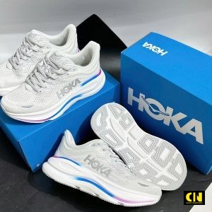 Giay Hoka Women Bondi 9 Cosmic Grey White Trang Xam Giày HOKA Women Bondi 9 Cosmic Grey White Trắng Xám