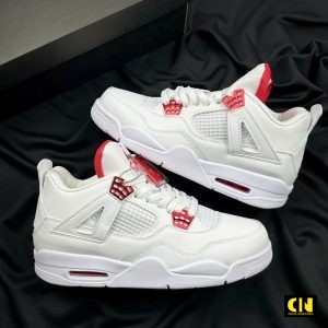 Giay Jd4 Jordan 4 Retro Gs Red Metallic Trang Do Giày JD4 Jordan 4 Retro GS Red Metallic Trắng Đỏ