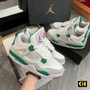 Giay Jordan 4 Retro Pine Green Xanh Trang Giày Jordan 4 Retro Pine Green Xanh Trắng