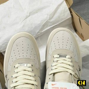 Giay Nike Air Force 1 Lv Louis Vuitton Nau Kem Giày Nike Air Force 1 LV Louis Vuitton Nâu Kem