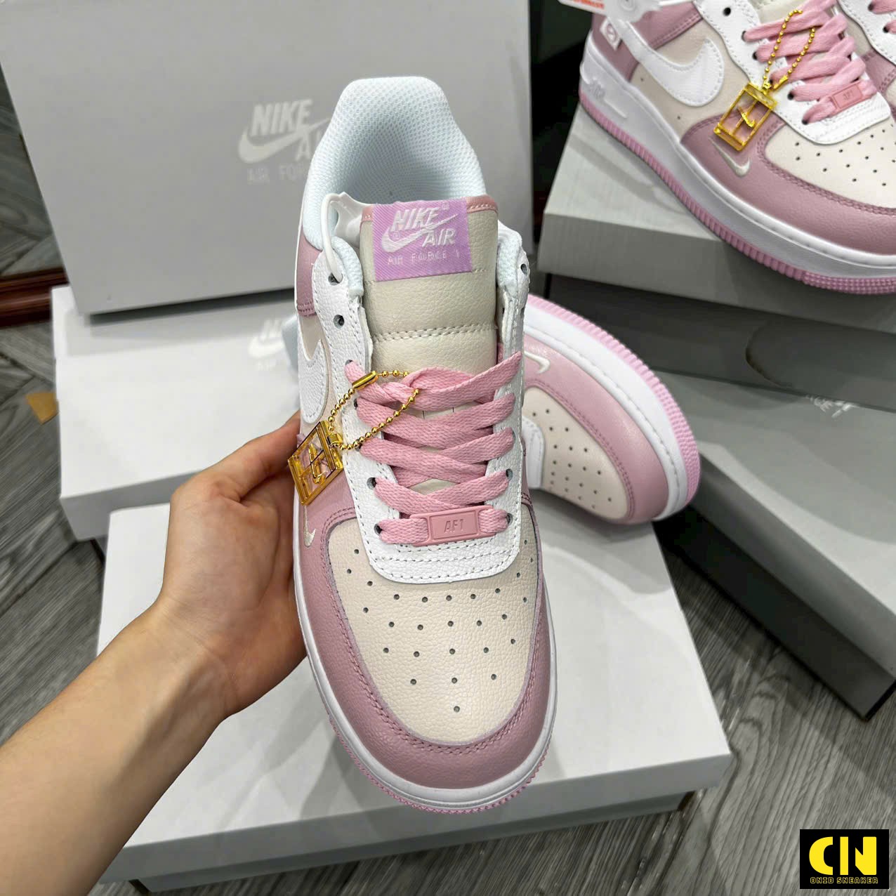 Giày Nike Air Force 1 Pink Foam Sail Phối Hồng Kem Giày Nike Air Force 1 Pink Foam Sail Phối Hồng Kem
