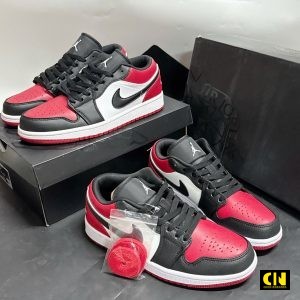 Giay Nike Air Jordan 1 Low Bred Toe Size 36 46 Chuan Form Giày Nike Air Jordan 1 Low Bred Toe Size 36-46 Chuẩn Form