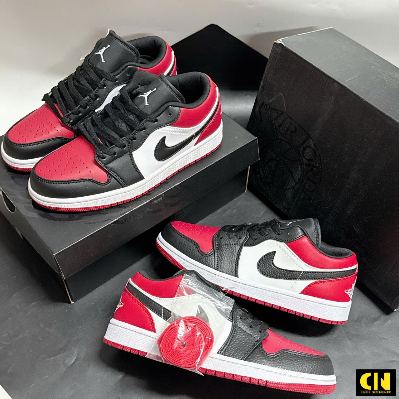 Giày Nike Air Jordan 1 Low Bred Toe Giày Nike Air Jordan 1 Low Bred Toe