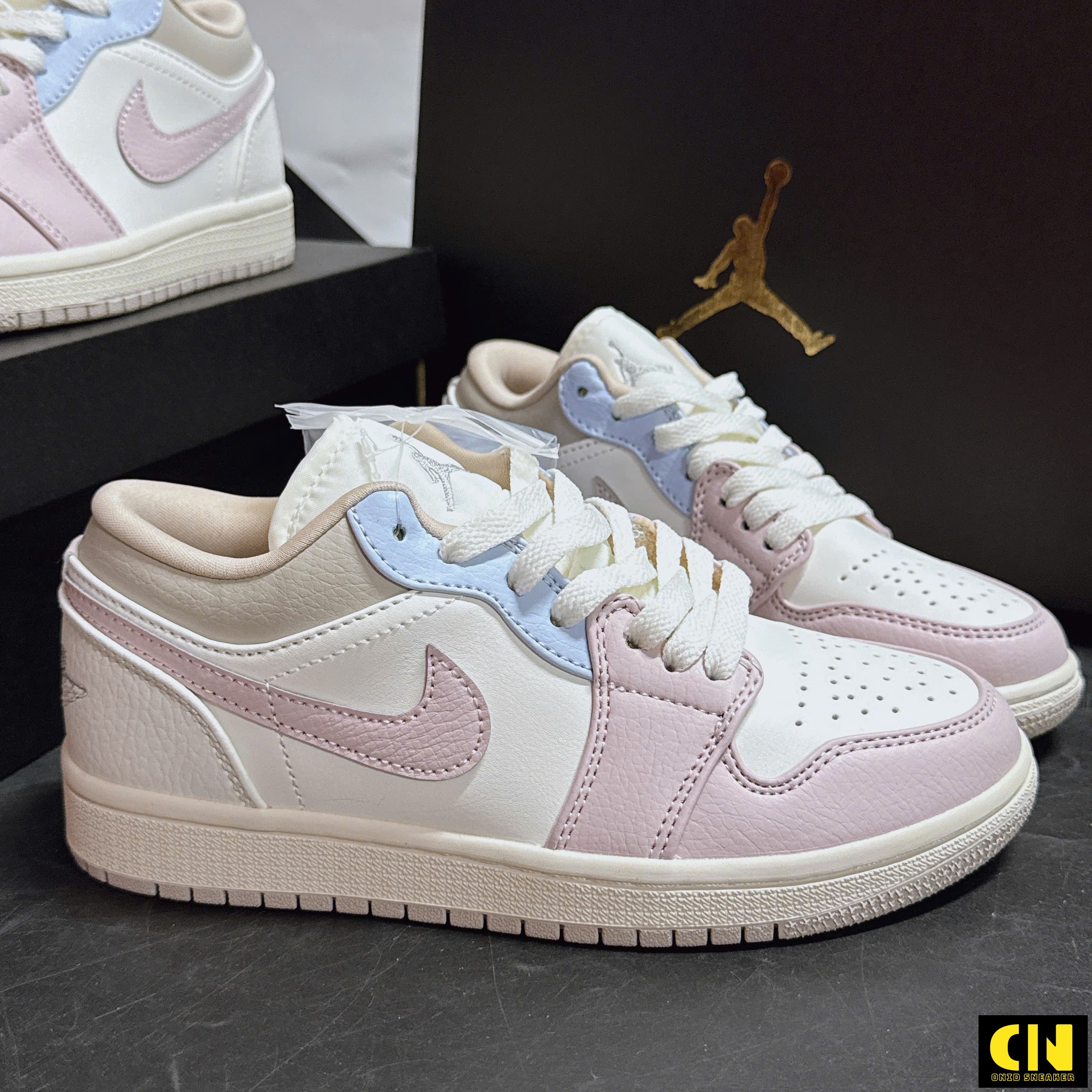 Giày Nike Air Jordan 1 Low Phối Màu Pastel Hồng Xanh Giày Nike Air Jordan 1 Low Phối Màu Pastel Hồng Xanh