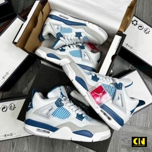 Giay Nike Air Jordan 4 Retro Gs Military Blue Giày Nike Air Jordan 4 Retro GS Military Blue