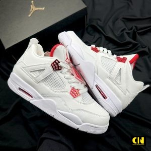 Giay Nike Air Jordan 4 Retro Gs Red Metallic Phoi Mau Trang Do Giày Nike Air Jordan 4 Retro GS Red Metallic Phối Màu Trắng Đỏ
