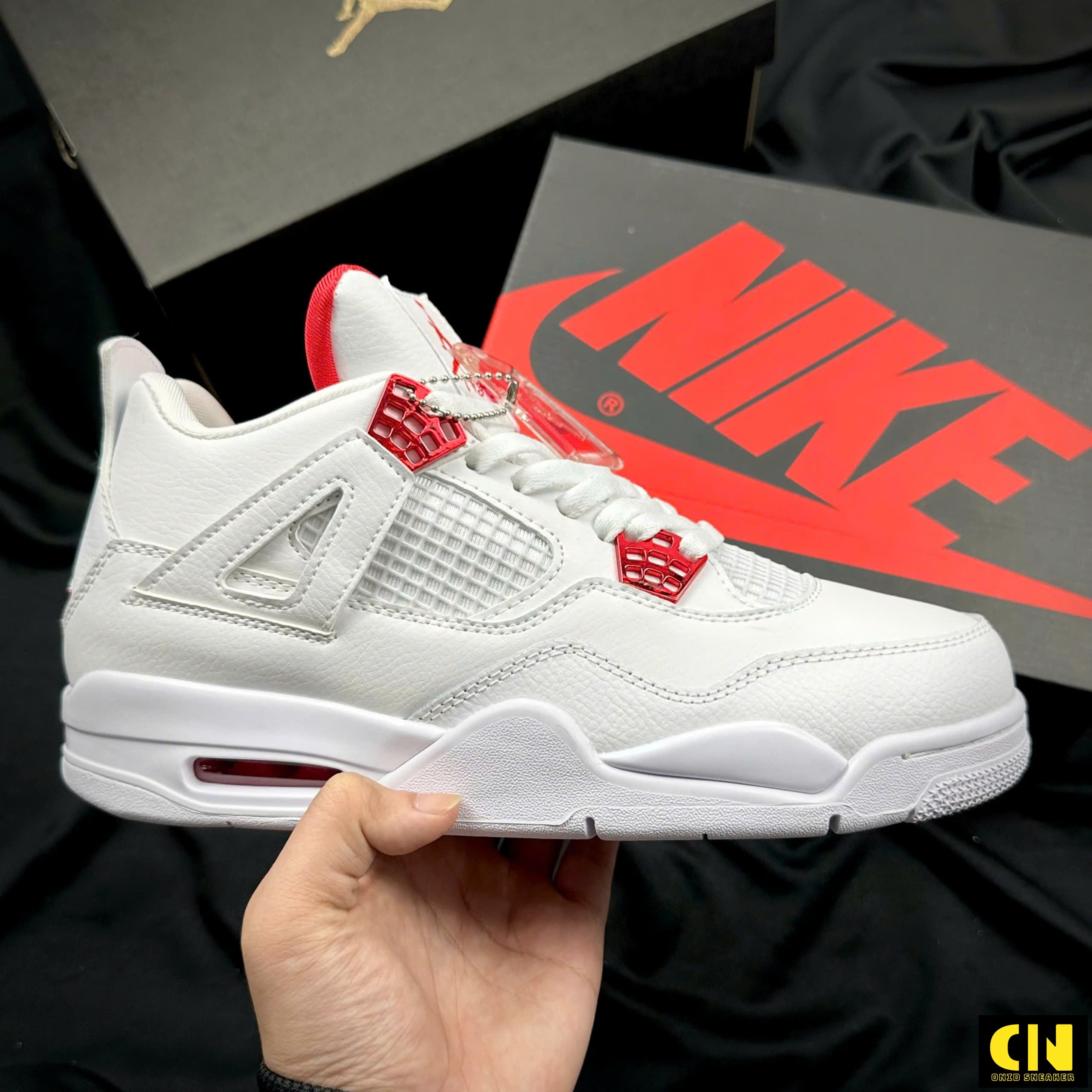 Giày Nike Air Jordan 4 Retro Gs Red Metallic Size 36-44 Chuẩn Form Giày Nike Air Jordan 4 Retro GS Red Metallic Size 36-44 Chuẩn Form