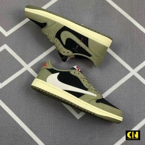 Giay Nike Air Jordan Low Travis Scott Black Olive Giày Nike Air Jordan Low Travis Scott Black Olive