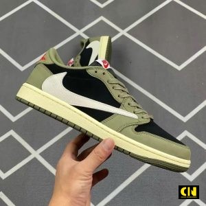 Giay Nike Air Jordan Low Travis Scott Black Olive Like Auth Giày Nike Air Jordan Low Travis Scott Black Olive Like Auth
