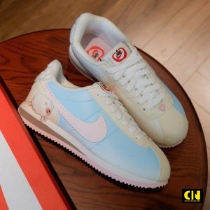 Giay Nike Cortez Nu Xanh Hong Pastel Giày Nike Cortez Nữ Xanh Hồng Pastel