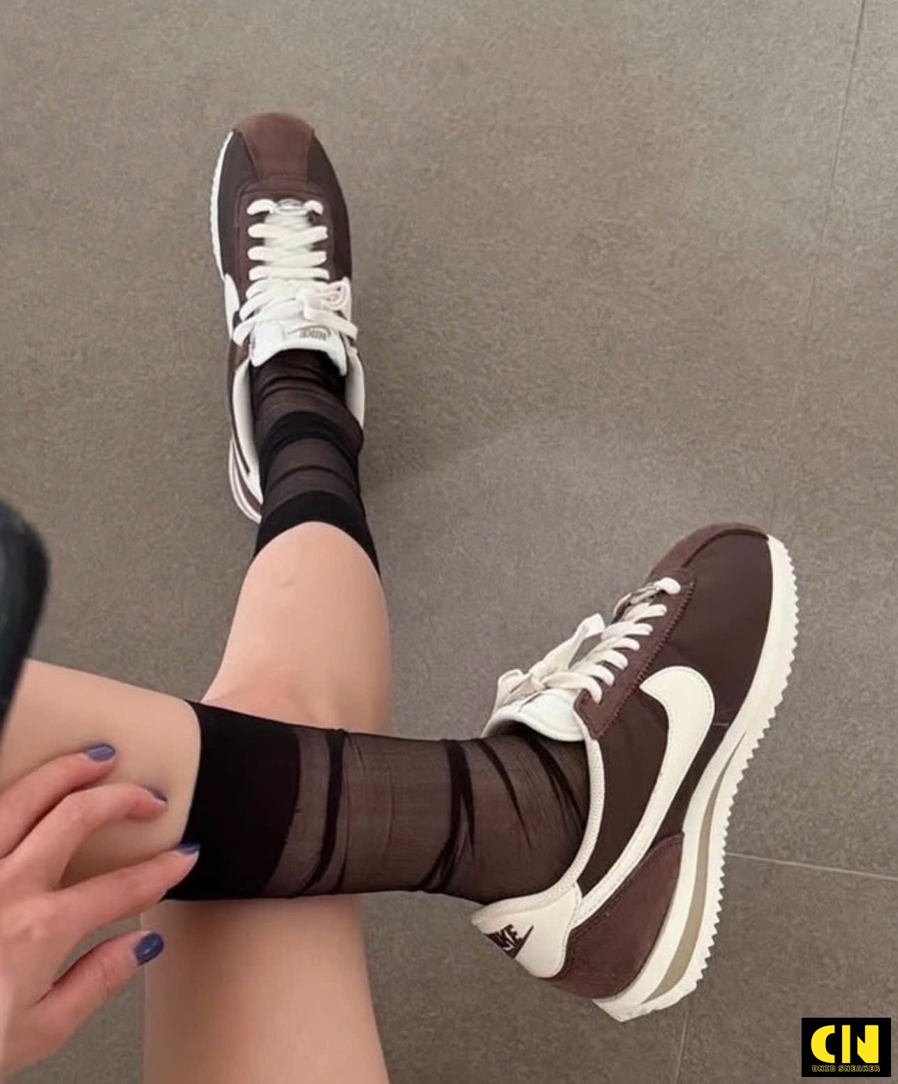 Giày Nike Cortez Phối Màu Nâu Trắng Giày Nike Cortez Phối Màu Nâu Trắng