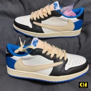 Giay Nike Fragment Design X Travis Scott X Air Jordan 1 Retro Low Xanh Trang Giày Nike Fragment Design x Travis Scott x Air Jordan 1 Retro Low Xanh Trắng
