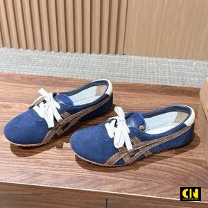 Giay Nu Onitsuka Tiger Versace Sakura Blue De Bang Giày Nữ Onitsuka Tiger Versace Sakura Blue Đế Bằng