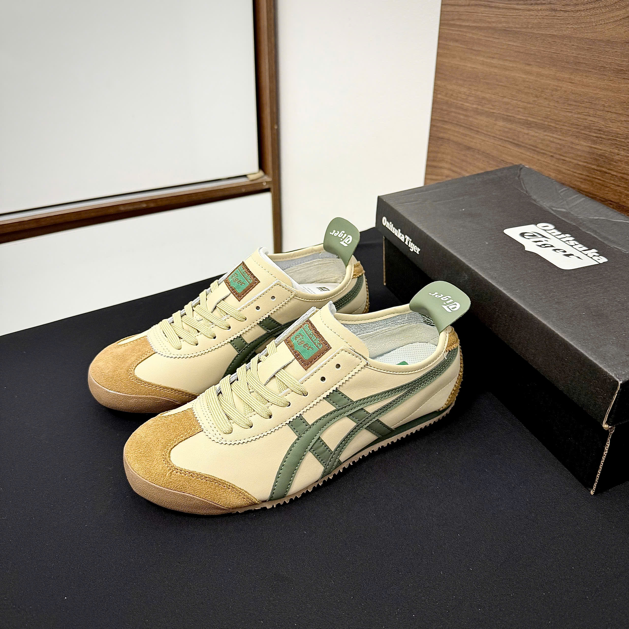 Giày Onitsuka Tiger Mexico 66 Beige Green Full Box Đủ Size Giày Onitsuka Tiger Mexico 66 Beige Green Full Box Đủ Size