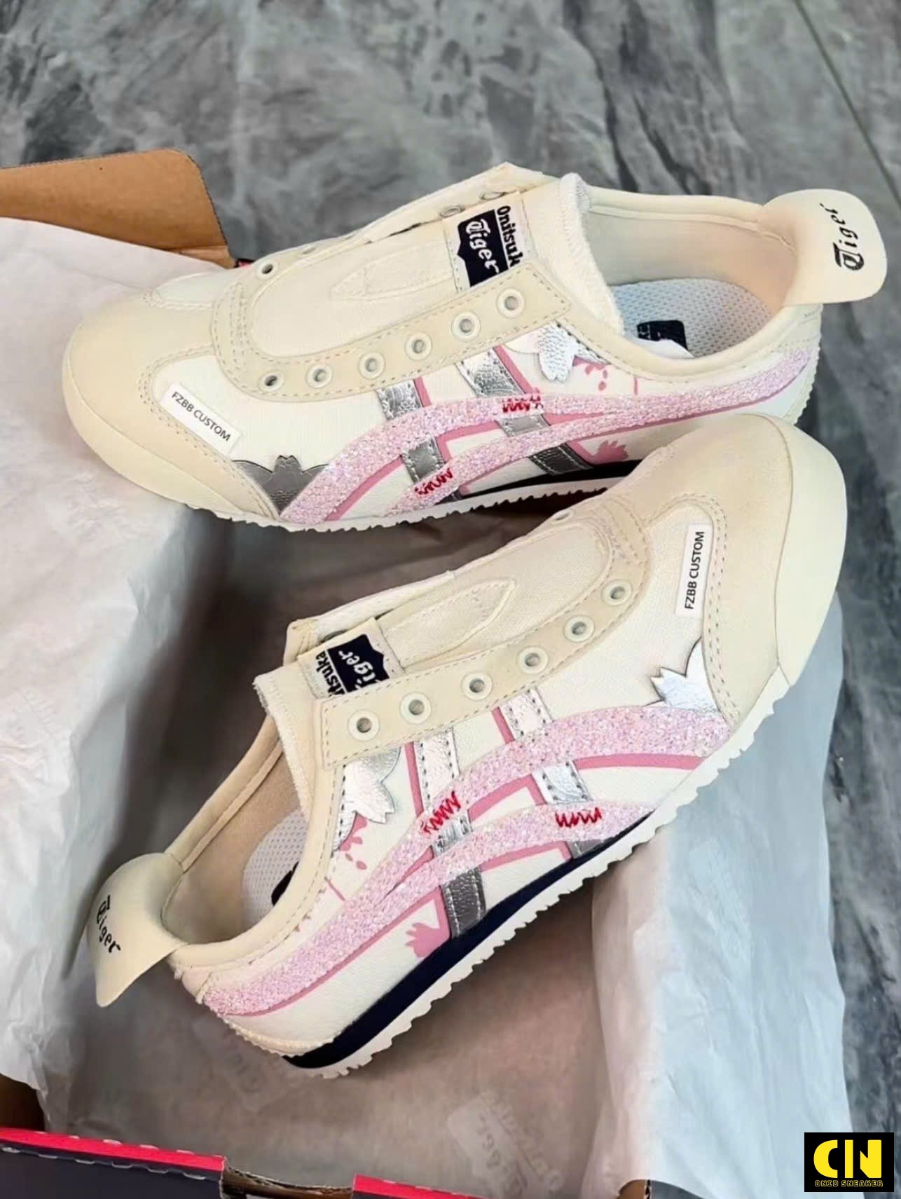 Giày Onitsuka Tiger Mexico 66 Slip-On Panda Prank Pink Full Box Giày Onitsuka Tiger Mexico 66 Slip-On Panda Prank Pink Full Box