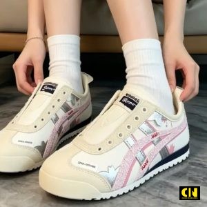 Giay Onitsuka Tiger Mexico 66 Slip On Panda Prank Pink Silver Giày Onitsuka Tiger Mexico 66 Slip-On Panda Prank Pink Silver