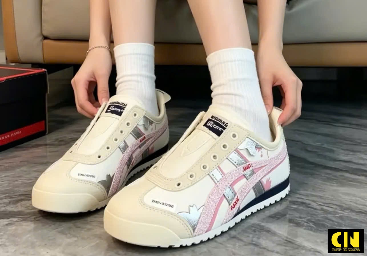 Giày Onitsuka Tiger Mexico 66 Slip-On Panda Prank Pink Silver Giày Onitsuka Tiger Mexico 66 Slip-On Panda Prank Pink Silver
