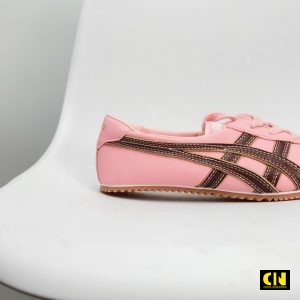 Giay Onitsuka Tiger Versace Sakura Pink Phoi Soc Nau Giày Onitsuka Tiger Versace Sakura Pink Phối Sọc Nâu