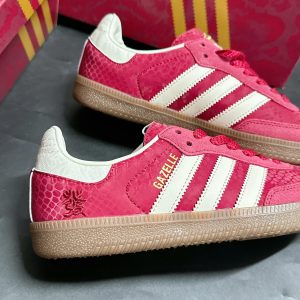 Giay Sneaker Adidas Gazelle Pink White Dragon Cao Cap Giày Sneaker Adidas Gazelle Pink White Dragon Cao Cấp