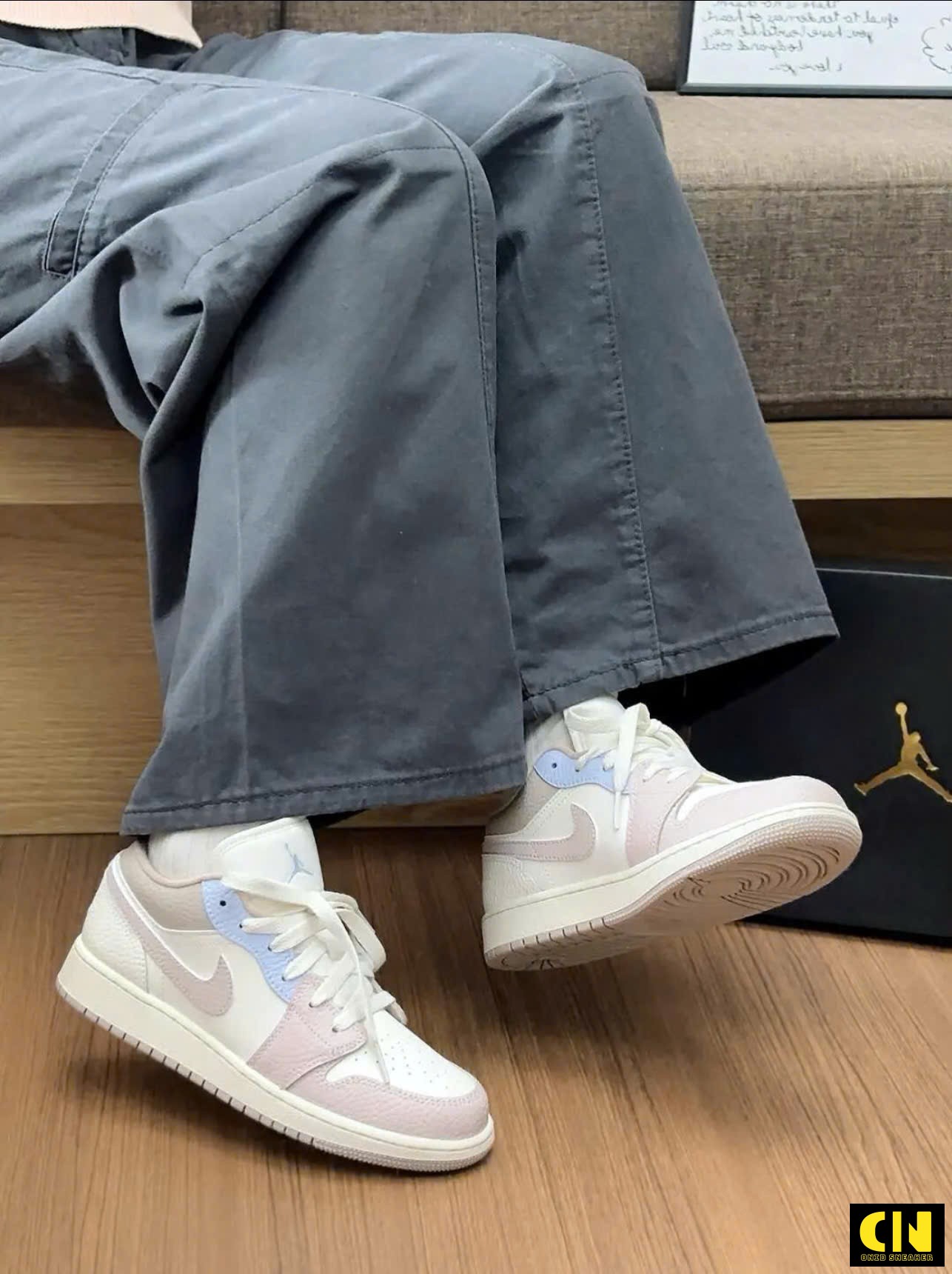 Giày Sneaker Air Jordan 1 Low Sail Silt Red Hydrogen Blue Giày Sneaker Air Jordan 1 Low Sail Silt Red Hydrogen Blue