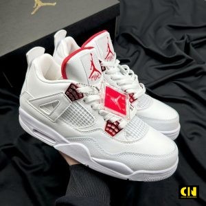Giay Sneaker Air Jordan 4 Retro Gs Red Metallic Trang Do Giày Sneaker Air Jordan 4 Retro GS Red Metallic Trắng Đỏ