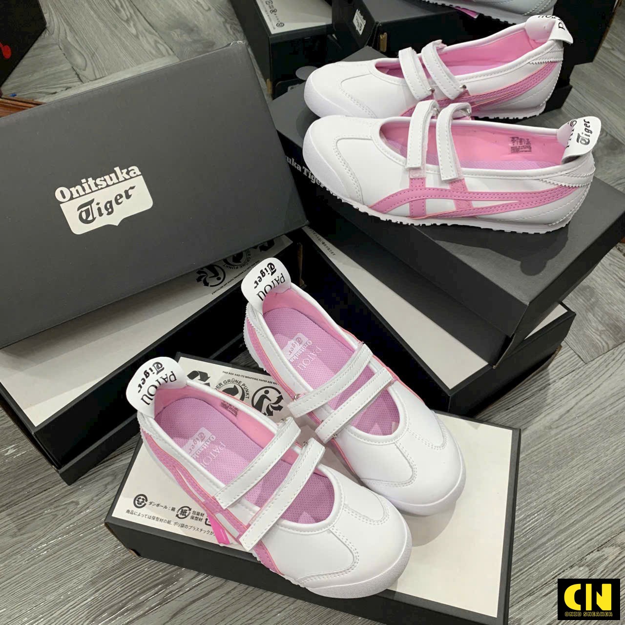 Giày Sneaker Búp Bê Onitsuka Tiger Mexico 66 Ballerina Trắng Hồng Giày Sneaker Búp Bê Onitsuka Tiger Mexico 66 Ballerina Trắng Hồng