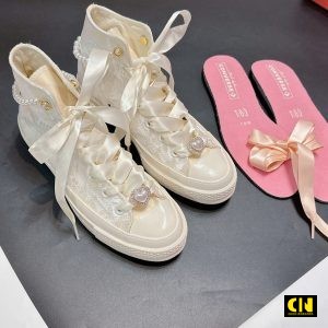 Giay Sneaker Converse 1970S Wedding Brocade Trang Gam Giày Sneaker Converse 1970s Wedding Brocade Trắng Gấm